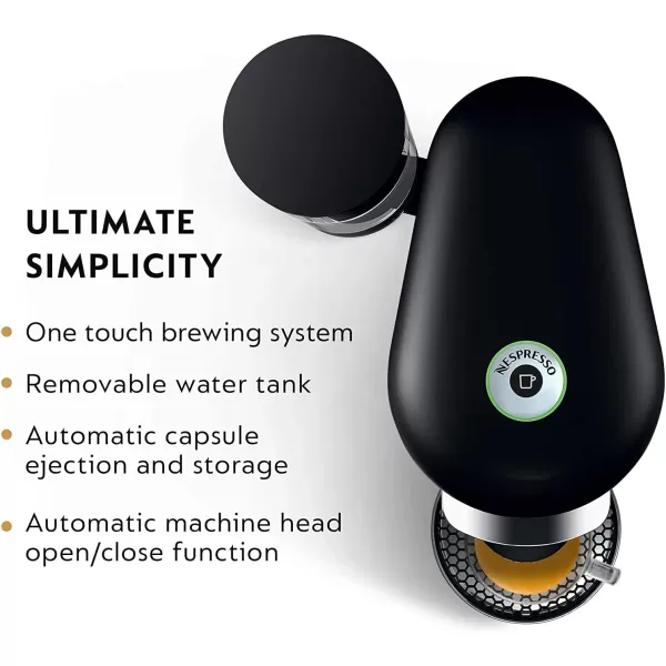 Nespresso VertuoPlus Coffee and Espresso Machine by Breville with Milk Frother,60 Fluid Ounces, Ink Black
