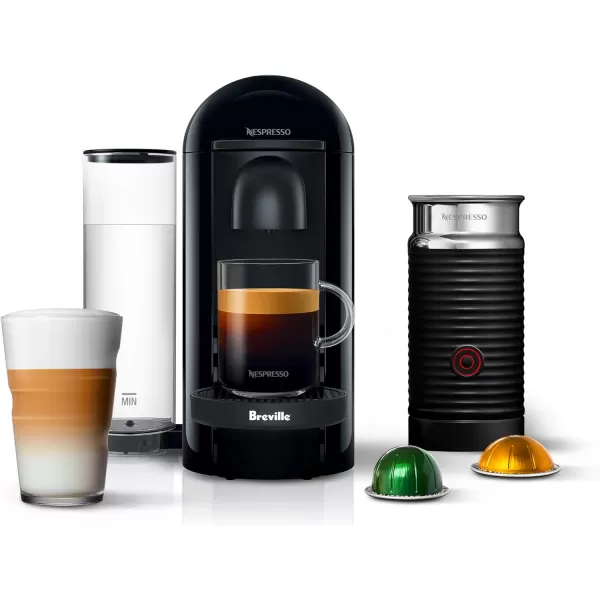 Nespresso VertuoPlus Coffee and Espresso Machine by Breville with Milk Frother,60 Fluid Ounces, Ink Black