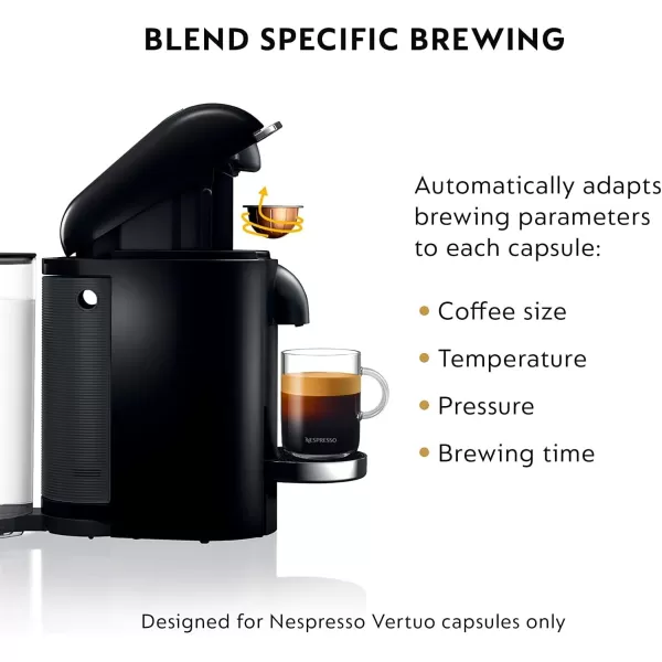 Nespresso VertuoPlus Coffee and Espresso Machine by Breville with Milk Frother,60 Fluid Ounces, Ink Black