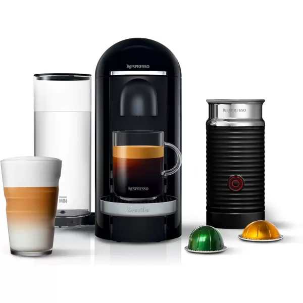 Nespresso VertuoPlus Coffee and Espresso Machine by Breville with Milk Frother,60 Fluid Ounces, Ink Black