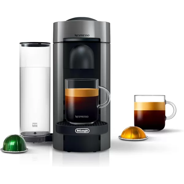 Nespresso VertuoPlus Coffee and Espresso Machine by De'Longhi with Aeroccino Milk Frother,Cherry Red