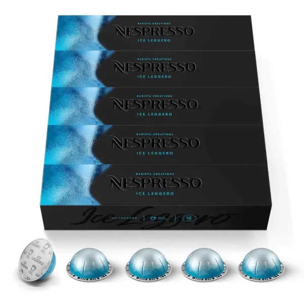 Nespresso Capsules OriginalLine, Ice Forte, 30-Count Espresso Coffee Pods, Brews 7.77 fl. oz.