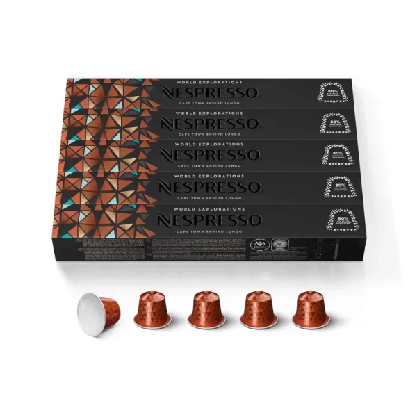 Nespresso Capsules OriginalLine, Vienna Linizio Lungo, Mild Roast Coffee, 50 Count Coffee Pods, Brews 3.7 Ounce 