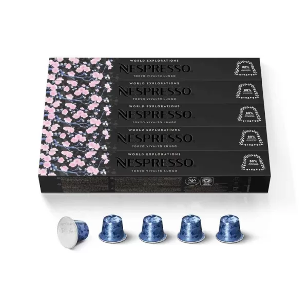 Nespresso Capsules OriginalLine, Vienna Linizio Lungo, Mild Roast Coffee, 50 Count Coffee Pods, Brews 3.7 Ounce 