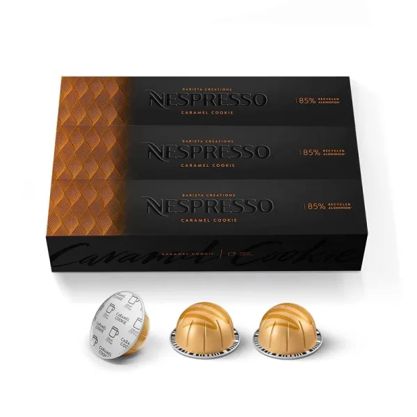 Nespresso Capsules Vertuo, Sweet Vanilla, Medium Roast Coffee, 30 Count Coffee Pods