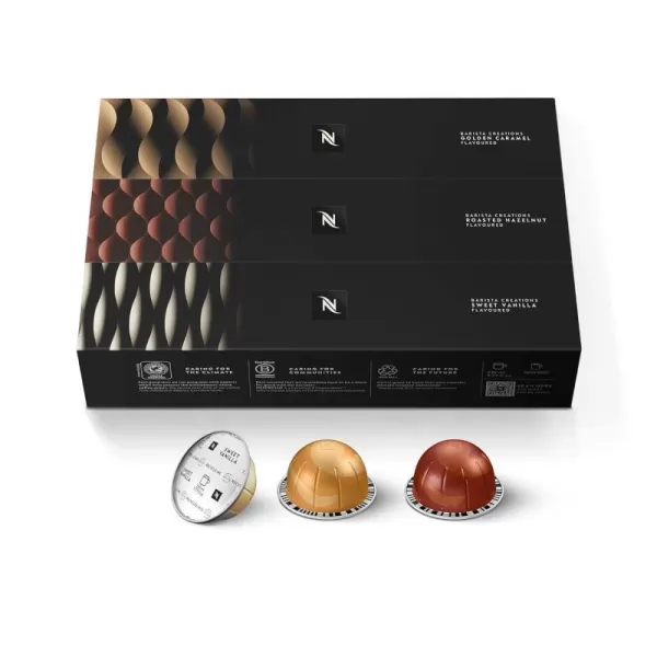 Nespresso Capsules Vertuo, Sweet Vanilla, Medium Roast Coffee, 30 Count Coffee Pods