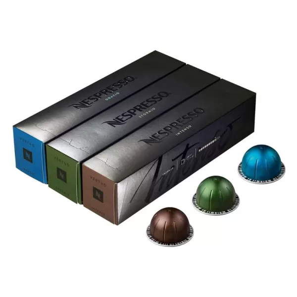 Nespresso Capsules VertuoLine, Best Seller Variety Pack, Medium and Dark Roast Coffee, 30 Count Coffee Pods, Brews 7.8 oz