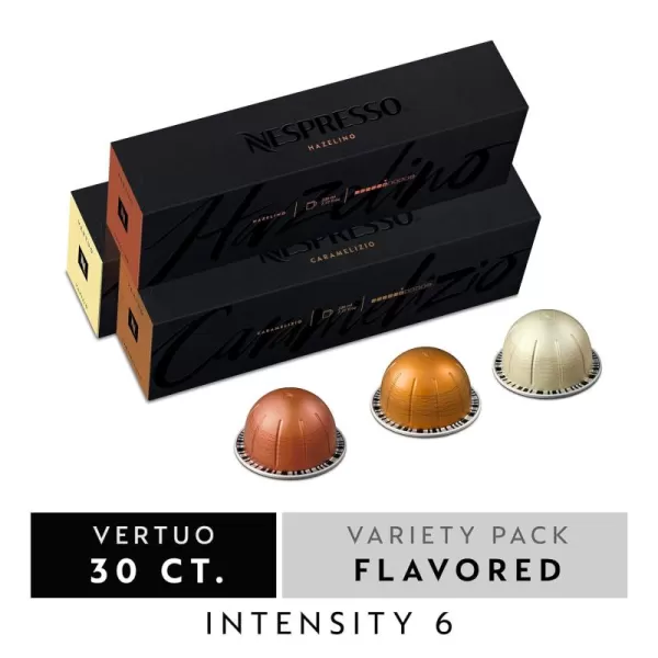 Nespresso Capsules VertuoLine, Best Seller Variety Pack, Medium and Dark Roast Coffee, 30 Count Coffee Pods, Brews 7.8 oz