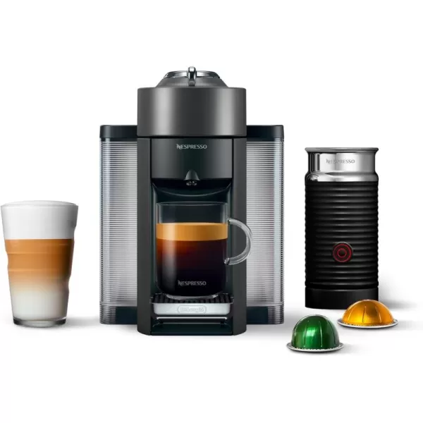 Nespresso Vertuo Coffee and Espresso Machine by De'Longhi with Milk Frother, Silver