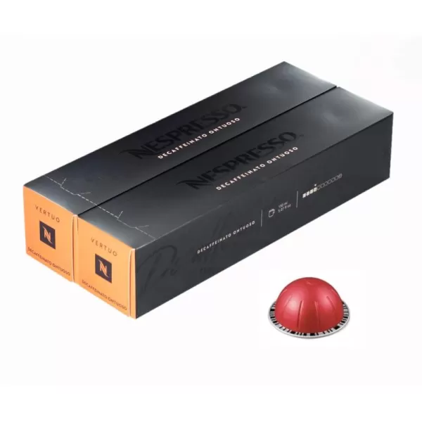 Nespresso Vertuo Fortado Decaffeinato, Gran Lungo, 40 Count Coffee Capsules