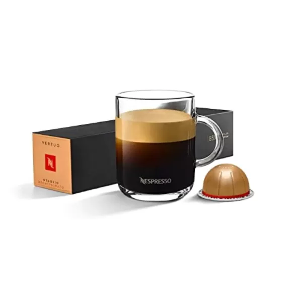 Nespresso Vertuo Melozio Decaffeinato, Medium Roast Espresso, 40 Count Coffee Capsules)