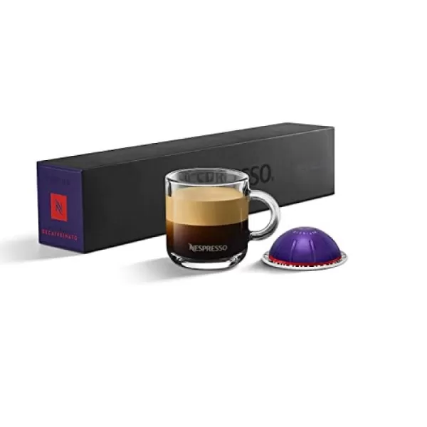 Nespresso Vertuo Melozio Decaffeinato, Medium Roast Espresso, 40 Count Coffee Capsules)