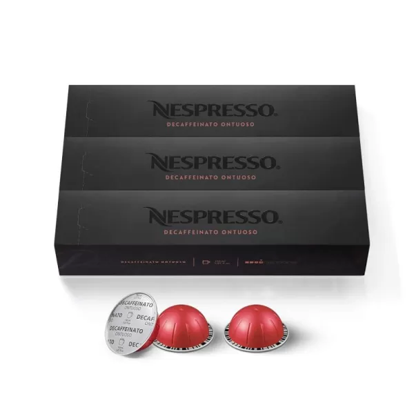 Nespresso Vertuo Melozio Decaffeinato, Medium Roast Espresso, 40 Count Coffee Capsules