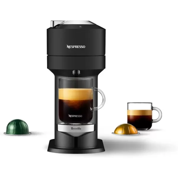 Nespresso Vertuo Next Deluxe Coffee and Espresso Maker, Pure Chrome with Aeroccino Milk Frother,1.1 liter, Black,Dark Chrome