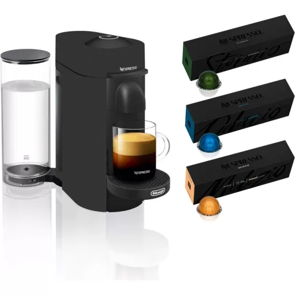 Nespresso VertuoPlus Coffee and Espresso Machine by De'Longhi with Aeroccino Milk Frother,Cherry Red
