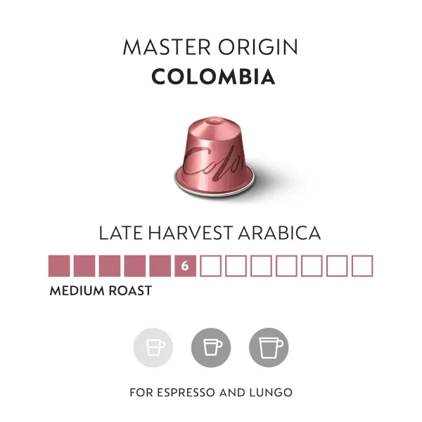 Nespresso Capsules OriginalLine, Nicaragua Master Origin, Medium Roast Coffee, 50 Count Coffee Pods, Brews 1.35oz 