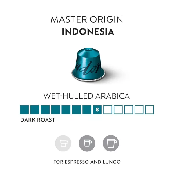 Nespresso Capsules OriginalLine, Nicaragua Master Origin, Medium Roast Coffee, 50 Count Coffee Pods, Brews 1.35oz 