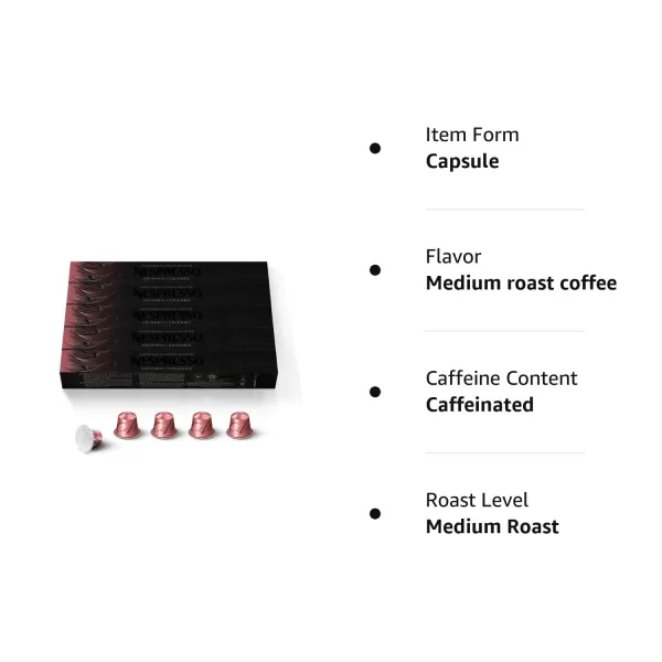 Nespresso Capsules OriginalLine, Nicaragua Master Origin, Medium Roast Coffee, 50 Count Coffee Pods, Brews 1.35oz 