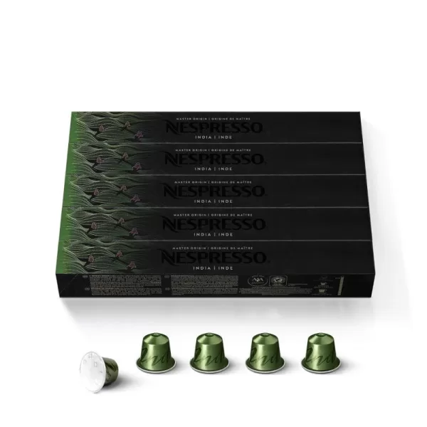 Nespresso Capsules OriginalLine, Nicaragua Master Origin, Medium Roast Coffee, 50 Count Coffee Pods, Brews 1.35oz 