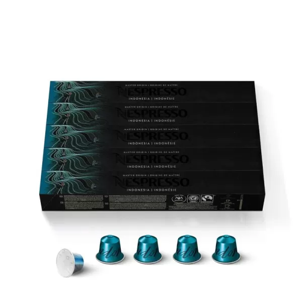 Nespresso Capsules OriginalLine, Nicaragua Master Origin, Medium Roast Coffee, 50 Count Coffee Pods, Brews 1.35oz 