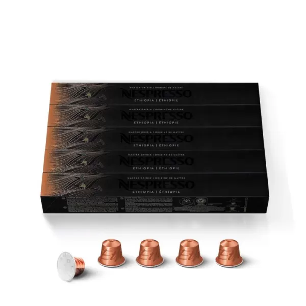 Nespresso Capsules OriginalLine, Nicaragua Master Origin, Medium Roast Coffee, 50 Count Coffee Pods, Brews 1.35oz 