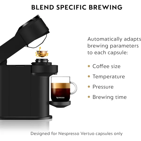 Nespresso Vertuo Next Coffee and Espresso Machine by De'Longhi, Limited Edition, 5 cups, Matte Black