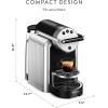 imageNespresso Professional Coffee Maker Starter Bundle Zenius Professional Coffee Machine Presentation Box for Nespresso CapsulesBlack and SilverSilver