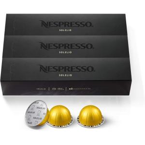imageNespresso Capsules Vertuo Stormio Dark Roast Coffee 30Count Coffee Pods Brews 78ozSolelio