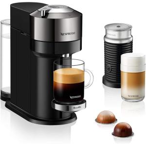 imageNespresso Vertuo Next Premium Coffee and Espresso Maker by Breville with Aeroccino Milk FrotherChrome
