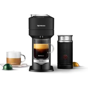 imageNespresso Vertuo Next Premium Coffee and Espresso Maker by Breville with Aeroccino Milk FrotherMatte Black