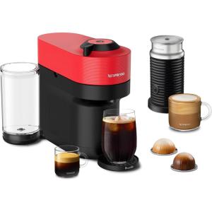 imageNespresso Vertuo Pop Coffee and Espresso Maker by Breville with Milk Frother Coconut WhiteRed
