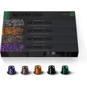 imageNespresso Capsules Original Line Stocking Stuffers Arpeggio Intenso Dark Roast Coffee50 Count Coffee PodsIspirazione Variety Pack