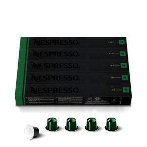imageNespresso Capsules Original Line Stocking Stuffers Capriccio Medium Roast Espresso Coffee 50 Count Coffee PodsCapriccio