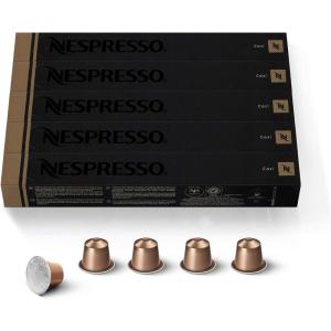 imageNespresso Capsules Original Line Stocking Stuffers Capriccio Medium Roast Espresso Coffee 50 Count Coffee PodsCosi