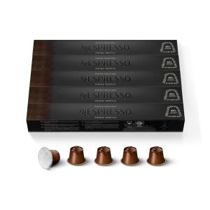 imageNespresso Capsules Original Line Stocking Stuffers Flavored Nocciola Medium Roast 50 Count Coffee podsCocoa Truffle