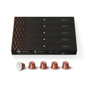 imageNespresso Capsules Original Line Stocking Stuffers Flavored Nocciola Medium Roast 50 Count Coffee podsNocciola