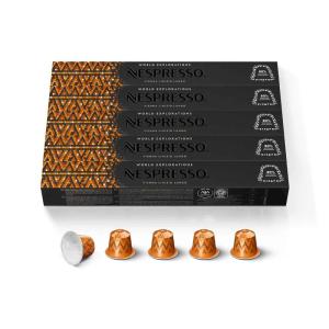 imageNespresso Capsules Original Line Stocking Stuffers Morning Lungo Blends Variety Pack Mild to Medium to Dark Roast Coffee 50Count Coffee PodsVienna Linizio Lungo