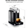imageNespresso Vertuo Coffee and Espresso Maker by Breville Matte Black with Aeroccino Milk FrotherChrome