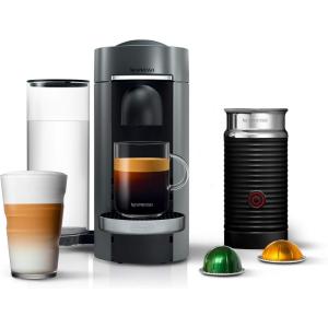 imageNespresso VertuoPlus Deluxe Coffee and Espresso Machine Bundle with Aeroccino Milk Frother by DeLonghi BlackTitan
