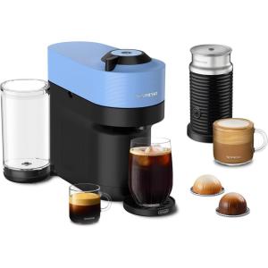 imageNespresso Vertuo Pop Coffee and Espresso Maker by DeLonghi with Milk Frother Candy PinkPacific Blue