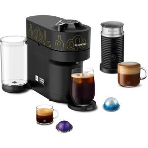 imageNespresso Vertuo Pop Coffee and Espresso Maker by DeLonghi Samra Origins by The Weeknd Vertuo Buna Yellow Aeroccino3 milk frotherBuna Yellow