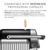 imageNespresso Professional Machine Starter Bundle for Businesses Zenius Professional Coffee Machine and Milk FrotherSilver and black
