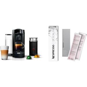 image:imageDeLonghi Nespresso Vertuo Plus Coffee and Espresso Maker with Milk Frother Ink Black  Nespresso Descaling Kit
