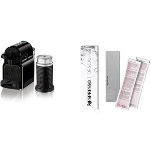 image:imageNespresso Inissia Espresso Machine by DeLonghi with Milk Frother Black Descaling Kit