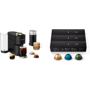 image:imageNespresso LimitedEdition Vertuo Pop Deluxe Coffee and Espresso Maker by Breville with Milk Frother Matte Black Gold Capsules Vertuo Line