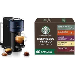 image:imageNespresso Vertuo Next Coffee and Espresso Maker by Breville Navy  Starbucks Capsules Vertuo Line