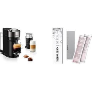 image:imageNespresso Vertuo Next Deluxe Coffee and Espresso Maker by Breville with Aeroccino Milk Frother Dark Chrome Descaling Kit