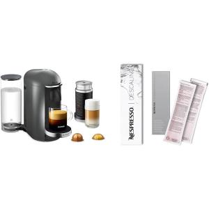 image:imageBreville Nespresso Vertuo Plus Deluxe Coffee and Espresso Maker Titan with Aeroccino Milk Frother  Nespresso Descaling Kit