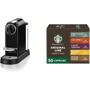 image:imageNespresso CitiZ Espresso Machine by DeLonghi Limousine Black  Starbucks Capsules Original Line