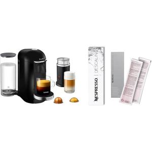 image:imageNespresso Vertuo Plus Deluxe Coffee and Espresso Maker by Breville Piano Black with Aeroccino Milk Frother Descaling Kit